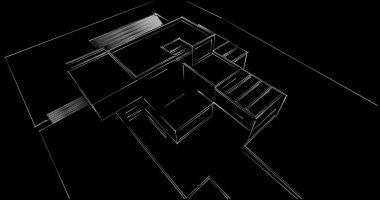 soyut mimari duvar kağıdı tasarımı, dijital konsept arkaplan