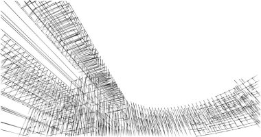 soyut mimari duvar kağıdı tasarımı, dijital konsept arkaplan