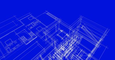 soyut mimari duvar kağıdı tasarımı, dijital konsept arkaplan