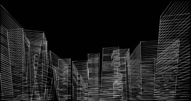 soyut mimari duvar kağıdı tasarımı, dijital konsept arkaplan