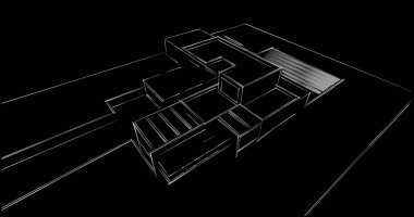 soyut mimari duvar kağıdı tasarımı, dijital konsept arkaplan
