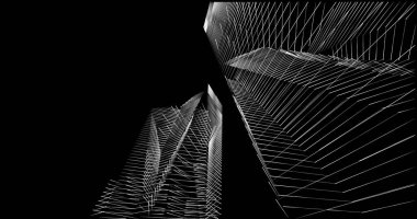 soyut mimari duvar kağıdı tasarımı, dijital konsept arkaplan