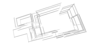 soyut mimari duvar kağıdı tasarımı, dijital konsept arkaplan