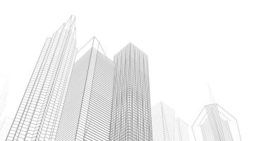 soyut mimari duvar kağıdı tasarımı, dijital konsept arkaplan