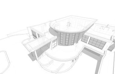 soyut mimari duvar kağıdı tasarımı, dijital konsept arkaplan