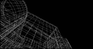 soyut mimari duvar kağıdı tasarımı, dijital konsept arkaplan