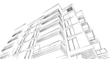 soyut mimari duvar kağıdı tasarımı, dijital konsept arkaplan