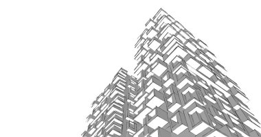 soyut mimari duvar kağıdı tasarımı, dijital konsept arkaplan