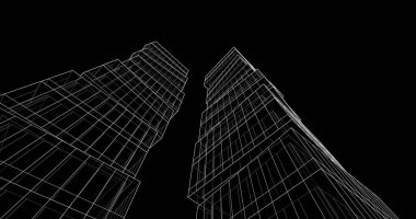 soyut mimari duvar kağıdı tasarımı, dijital konsept arkaplan