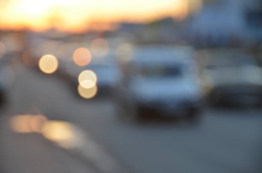 Bulanık şehir manzarası, soyut arkaplan 