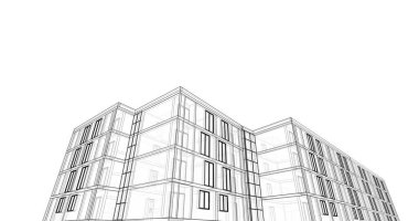 soyut mimari duvar kağıdı tasarımı, dijital konsept arkaplan