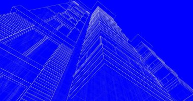 soyut mimari duvar kağıdı tasarımı, dijital konsept arkaplan