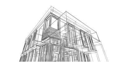 soyut mimari duvar kağıdı tasarımı, dijital konsept arkaplan