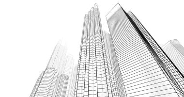 soyut mimari duvar kağıdı tasarımı, dijital konsept arkaplan