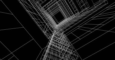 soyut mimari duvar kağıdı tasarımı, dijital konsept arkaplan