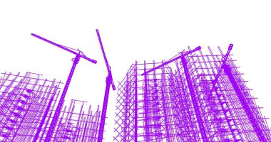 soyut mimari duvar kağıdı tasarımı, dijital konsept arkaplan