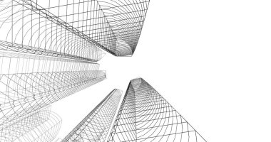 soyut mimari duvar kağıdı tasarımı, dijital konsept arkaplan