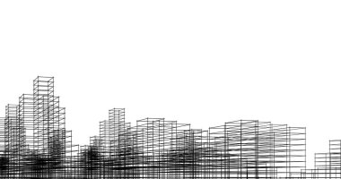 soyut mimari duvar kağıdı tasarımı, dijital konsept arkaplan