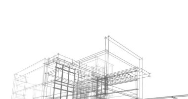soyut mimari duvar kağıdı tasarımı, dijital konsept arkaplan