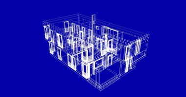 soyut mimari duvar kağıdı tasarımı, dijital konsept arkaplan