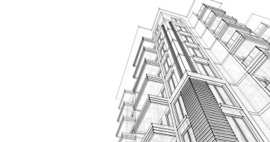 soyut mimari duvar kağıdı tasarımı, dijital konsept arkaplan