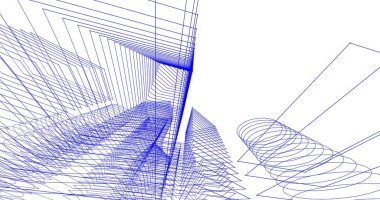 soyut mimari duvar kağıdı tasarımı, dijital konsept arkaplan