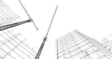 soyut mimari duvar kağıdı tasarımı, dijital konsept arkaplan