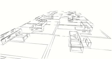 soyut mimari duvar kağıdı tasarımı, dijital konsept arkaplan