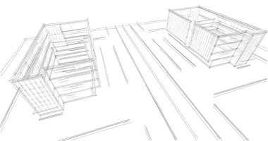 soyut mimari duvar kağıdı tasarımı, dijital konsept arkaplan