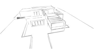 soyut mimari duvar kağıdı tasarımı, dijital konsept arkaplan