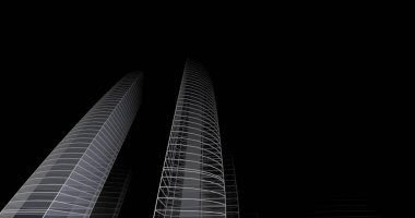 soyut mimari duvar kağıdı tasarımı, dijital konsept arkaplan