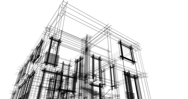 建筑3D背景图 — 图库照片