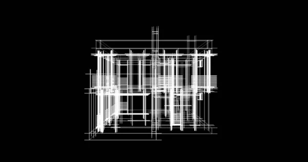 Disegno Astratto Carta Parati Architettonica Sfondo Concetto Digitale — Foto Stock