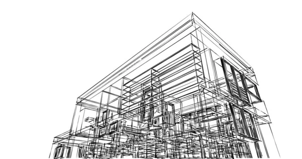 Disegno Astratto Carta Parati Architettonica Sfondo Concetto Digitale — Foto Stock