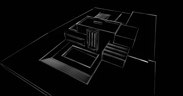 Абстрактный Архитектурный Дизайн Обоев Цифровой Концепт Фон — стоковое фото