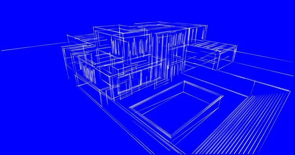 Abstrakcyjny Projekt Tapety Architektonicznej Cyfrowe Tło Koncepcyjne — Zdjęcie stockowe