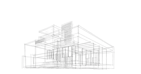 Architecture Bâtiment Illustration Sur Fond — Photo