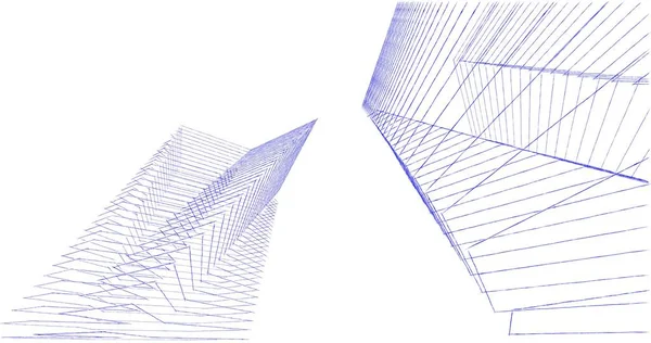 Abstrakt Arkitektonisk Tapetdesign Digital Konseptbakgrunn – stockfoto