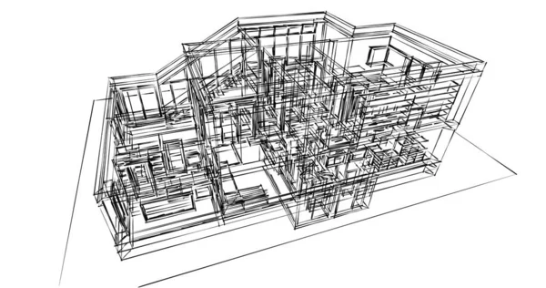 Αφηρημένη Αρχιτεκτονική Ταπετσαρία Σχεδιασμό Ψηφιακή Έννοια Φόντο — Φωτογραφία Αρχείου
