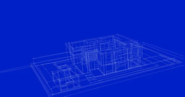 Архитектурное Построение Иллюстрации Фоне — стоковое фото