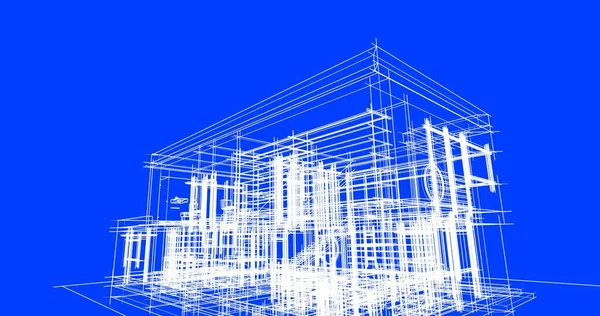 Абстрактный Архитектурный Дизайн Обоев Цифровой Концепт Фон — стоковое фото