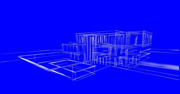 建筑墙纸设计 数字概念背景 — 图库照片