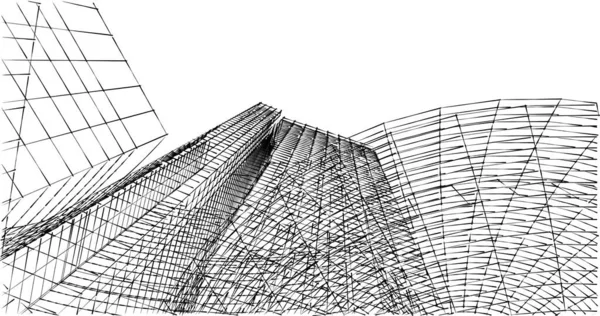 Abstrakcyjny Projekt Tapety Architektonicznej Cyfrowe Tło Koncepcyjne — Zdjęcie stockowe