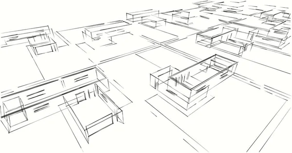 Abstrakcyjny Projekt Tapety Architektonicznej Cyfrowe Tło Koncepcyjne — Zdjęcie stockowe