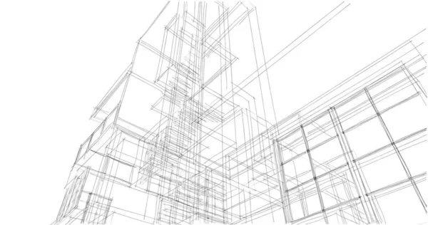 建筑墙纸设计 数字概念背景 — 图库照片