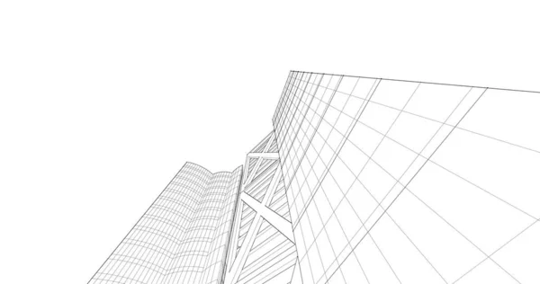 Arkitektur Byggnad Illustration Bakgrund — Stockfoto