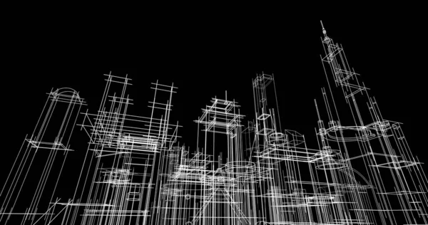 Абстрактный Архитектурный Дизайн Обоев Цифровой Концепт Фон — стоковое фото