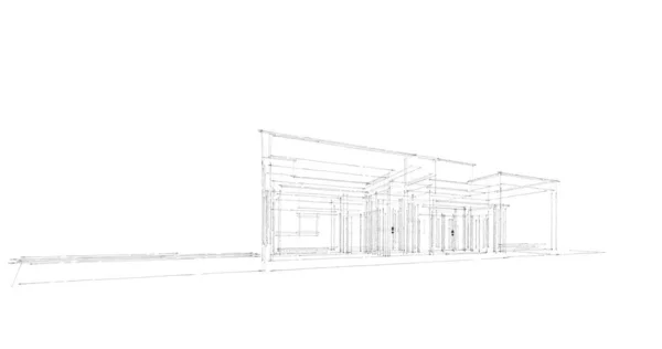 Disegno Astratto Carta Parati Architettonica Sfondo Concetto Digitale — Foto Stock