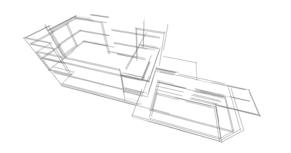 Abstrakcyjny Projekt Tapety Architektonicznej Cyfrowe Tło Koncepcyjne — Zdjęcie stockowe