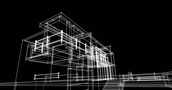 Geometriai Építészeti Épületek Kialakítása — Stock Fotó